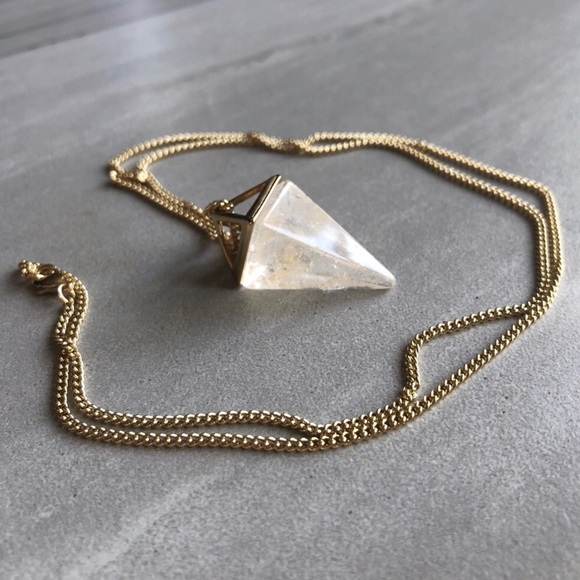 A Mermaid's Epiphany Jewelry - 🆕LAST Quartz Crystal Boho Pyramid Necklace